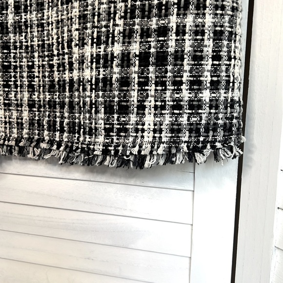 KATE SPADE l Flutter Sleeve Tweed Dress Black White Pockets Size 10 / Medium* - Picture 7 of 14